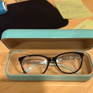 Tiffany Stylish Black Glasses with Case